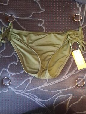 Kona Sol Olive Green Women’s Side-Tie Bikini Bottom